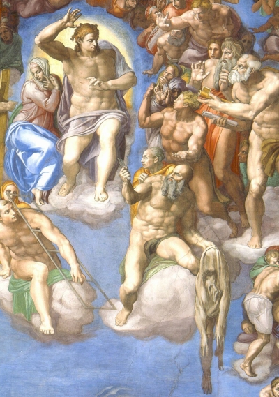 Микеланджело Буонарроти, Страшный суд (фрагмент: взгляд Христа)